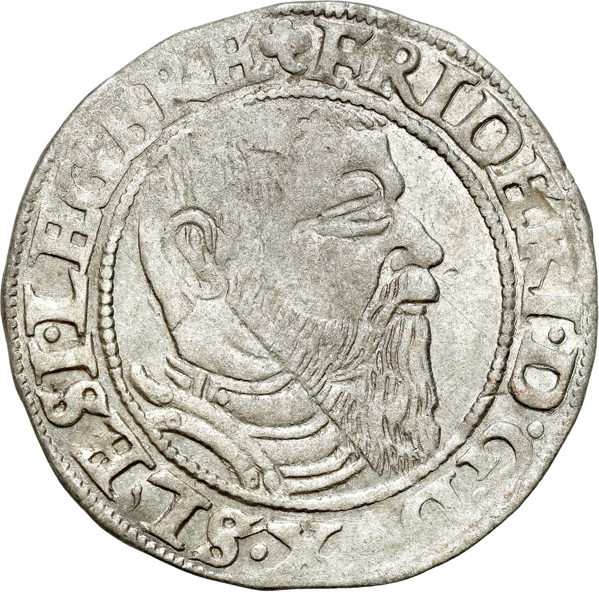 Śląsk, Księstwo Legnicko-Brzesko-Wołowskie. Fryderyk II (1505–1547). Grosz 1545, Brzeg